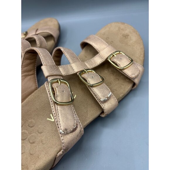 Vionic Womens Sandals 10 Rose Gold Sandals Comfort Straps Slip On‎ - Picture 6 of 6